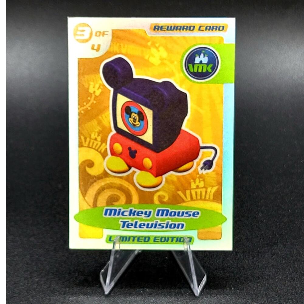 Rare Virtual Magic Kingdom VMK Disney Mickey Mouse Television Reward Card